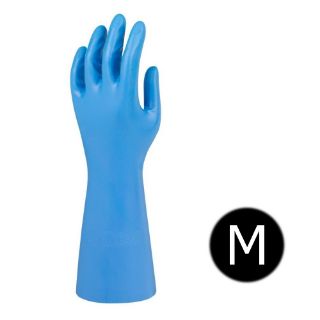 Immagine di GUANTO GOMMA NITRILE BLU SENZA FELPATURA 44GR cat.III TG.M (7/7,5)