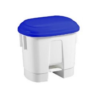 Immagine di BIDONE DERBY CON PEDALE 30LT COPERCHIO BLU