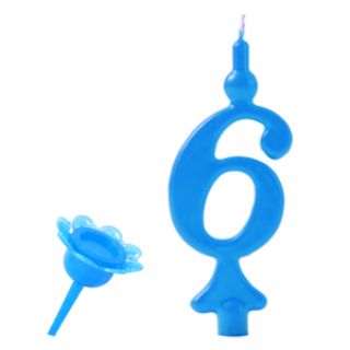 Immagine di CANDELE A NUMERO TW 6 AZZURRE