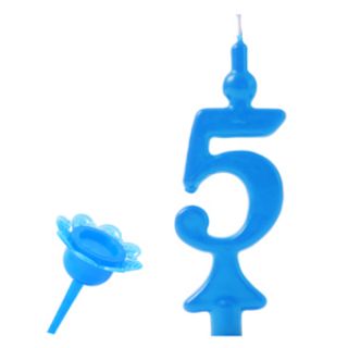 Immagine di CANDELE A NUMERO TW 5 AZZURRE