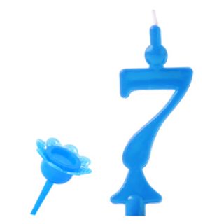 Immagine di CANDELE A NUMERO TW 7 AZZURRE