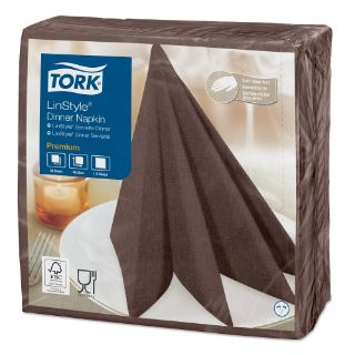 Immagine di TORK TOVAGLIOLI AIRLAID 39X39CM TINTA UNITA MARRONE 50PZ