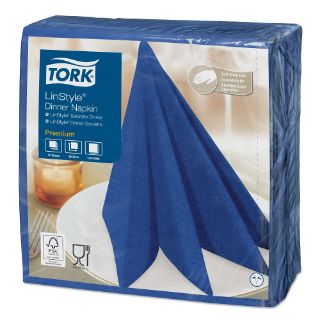 Immagine di TORK TOVAGLIOLI AIRLAID 39X39CM TINTA UNITA BLU 50PZ