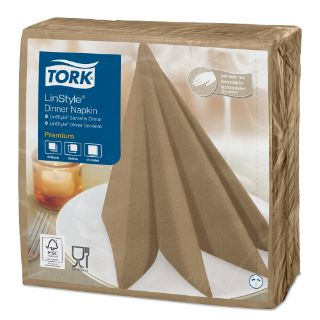 Immagine di TORK TOVAGLIOLI AIRLAID 39X39CM TINTA UNITA NOCCIOLA 50PZ