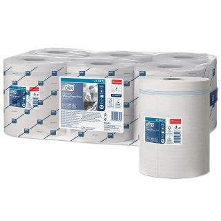 Immagine di TORK ASCIUGAMANI SFILAMENTO INT. 2 VELI REFLEX BIANCO 150MT 450STRAPPI 6PZ