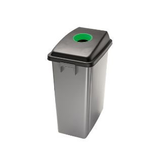 Immagine di BIDONE GETTACARTE CON COPERCHIO SUPERIORE VERDE 60LT